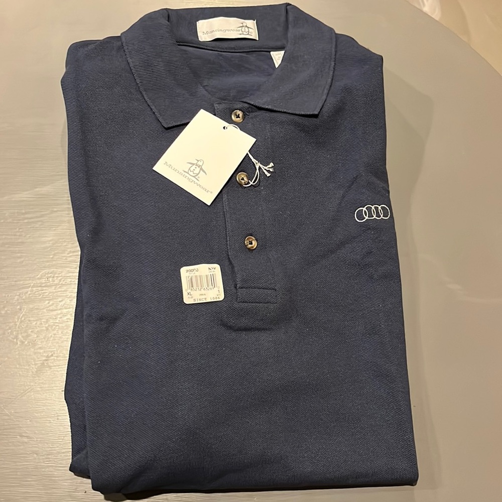 COPY - Munsingwear Audi emblem Blue Polo Shirt